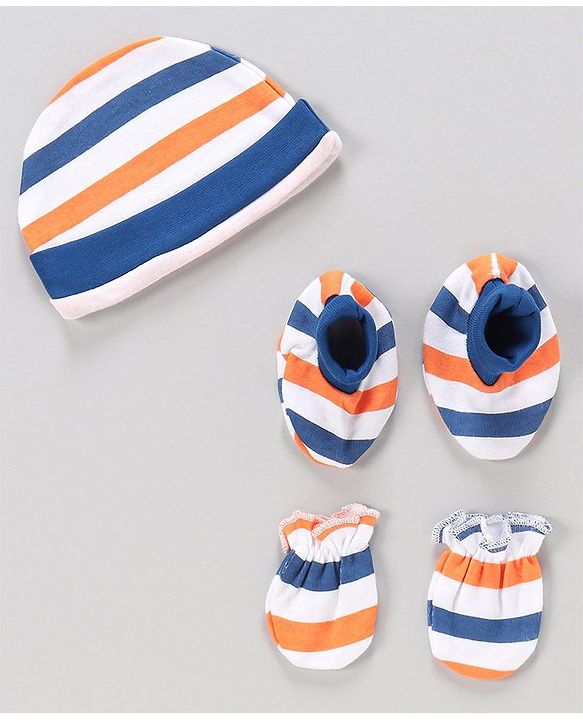Babyhug 100% Cotton Full Sleeves Onesie with Lounge Pant Bear Print - Blue