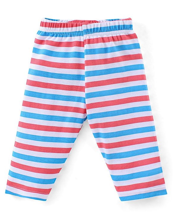 Babyhug Cotton Knit Full Sleeves Night Suit With Car Print - Red