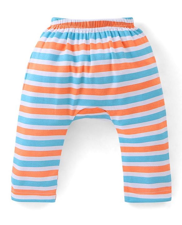 Babyhug Single Jersey Knit Full Length Diaper Legging Star Print Pack Of 3 - Multicolor