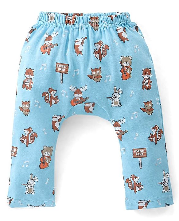 Babyhug Single Jersey Knit Full Length Diaper Legging Star Print Pack Of 3 - Multicolor