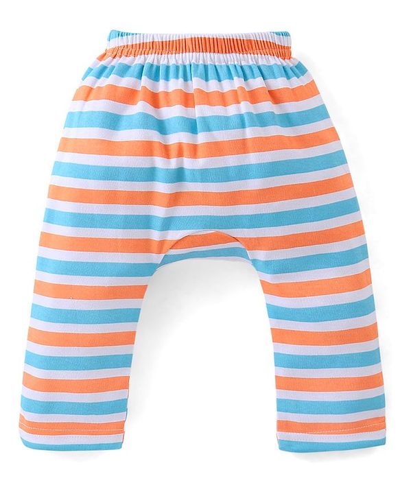 Babyhug Single Jersey Knit Full Length Diaper Legging Star Print Pack Of 3 - Multicolor