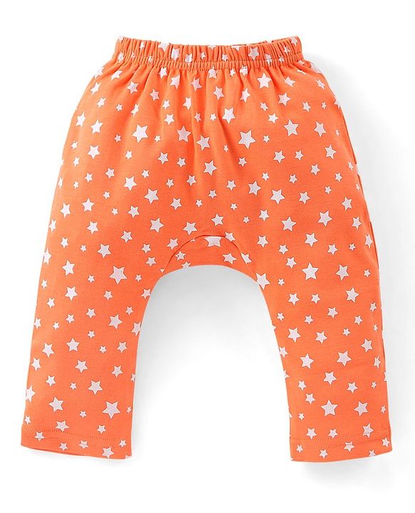 Babyhug Single Jersey Knit Full Length Diaper Legging Star Print Pack Of 3 - Multicolor