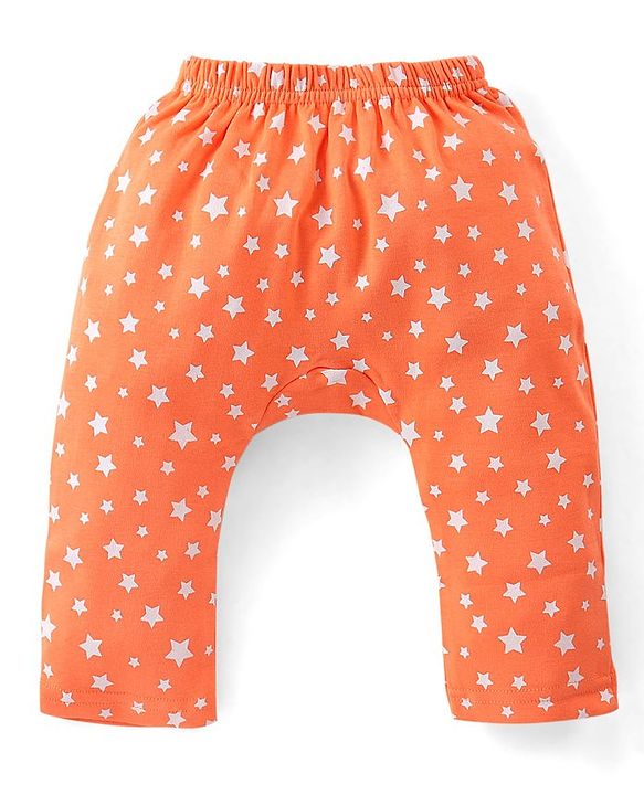 Babyhug Single Jersey Knit Full Length Diaper Legging Star Print Pack Of 3 - Multicolor