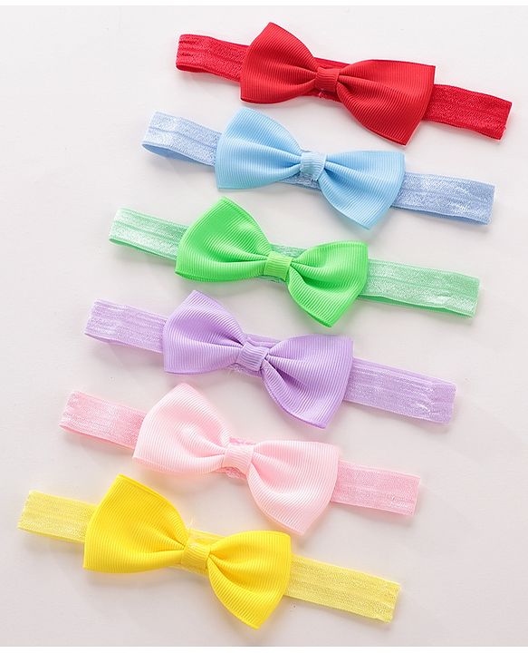 Babyhug Headbands Free Size Pack of 6 - Multicolor