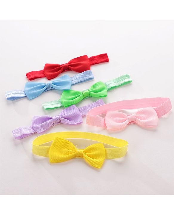 Babyhug Headbands Free Size Pack of 6 - Multicolor