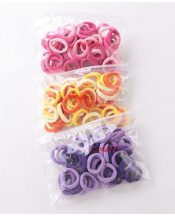 Babyhug Rubber Bands Set Free Size Pack of 3 -Multicolor