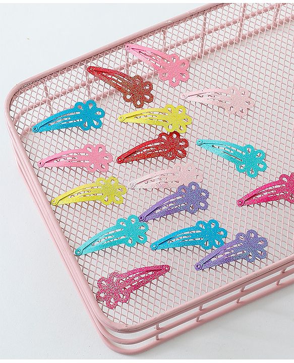 Babyhug Snap Clips  Free Size Pack of 16 - Multicolour