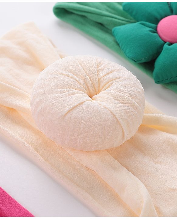 Babyhug Free Size Headbands with Bow Pack of 3 - Multicolor