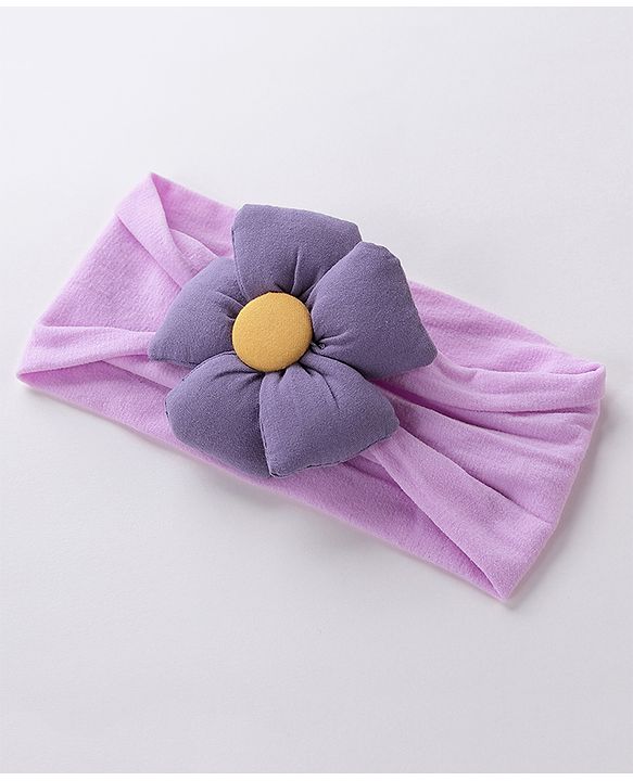 Babyhug Free Size Headband With Flower Applique & Sunglasses - Purple