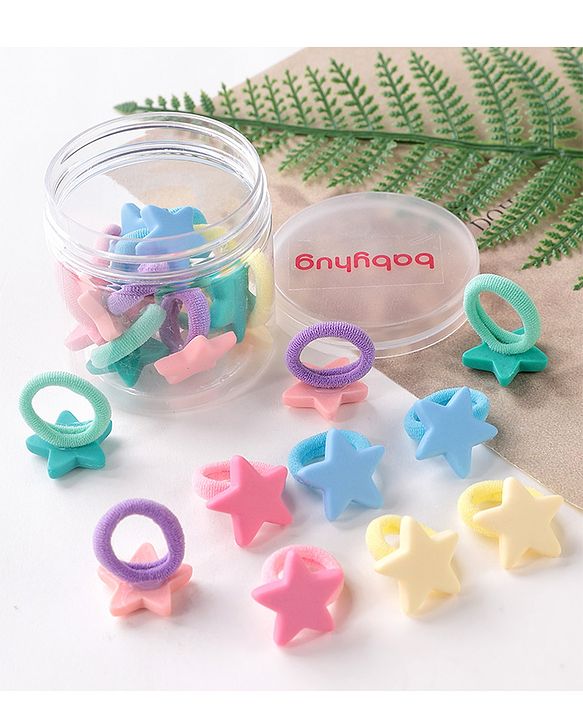 Babyhug Rubber Bands with Appliques Pack of 20 - Multicoloured