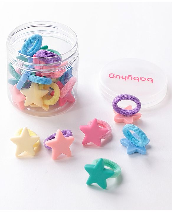 Babyhug Rubber Bands with Appliques Pack of 20 - Multicoloured