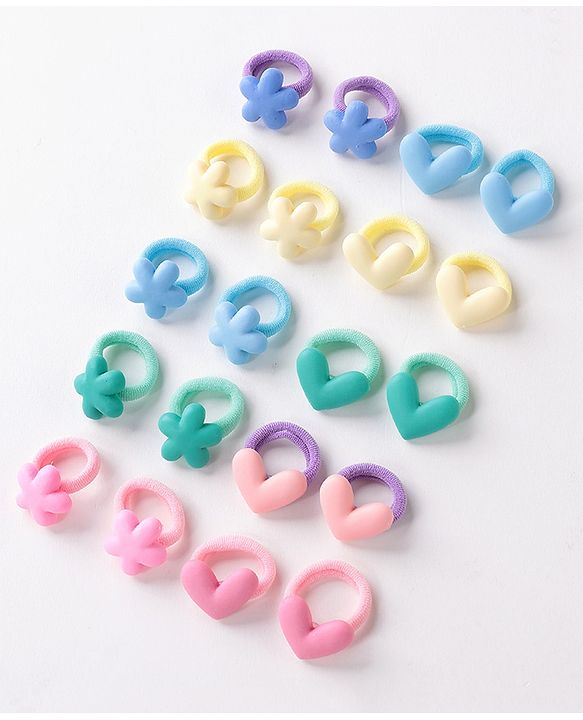 Babyhug Rubber Bands with Appliques Pack of 20 - Multicoloured