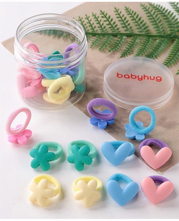 Babyhug Rubber Bands with Appliques Pack of 20 - Multicoloured