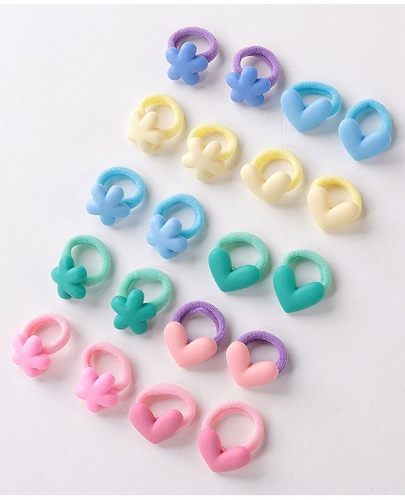 Babyhug Rubber Bands with Appliques Pack of 20 - Multicoloured