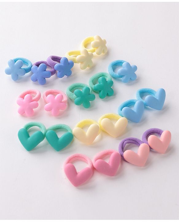 Babyhug Rubber Bands with Appliques Pack of 20 - Multicoloured