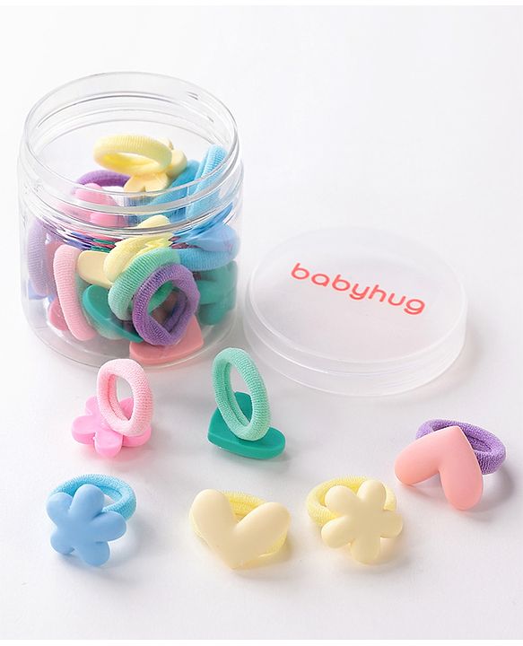 Babyhug Rubber Bands with Appliques Pack of 20 - Multicoloured