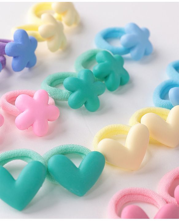 Babyhug Rubber Bands with Appliques Pack of 20 - Multicoloured