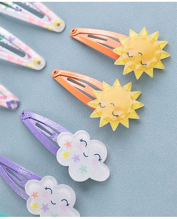 Babyhug Snap Clips  Free Size Pack of 12 - Multicolor