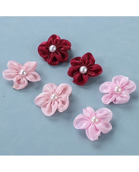 Babyhug Hair Pins and Clips Pack of 6 - Multicolor