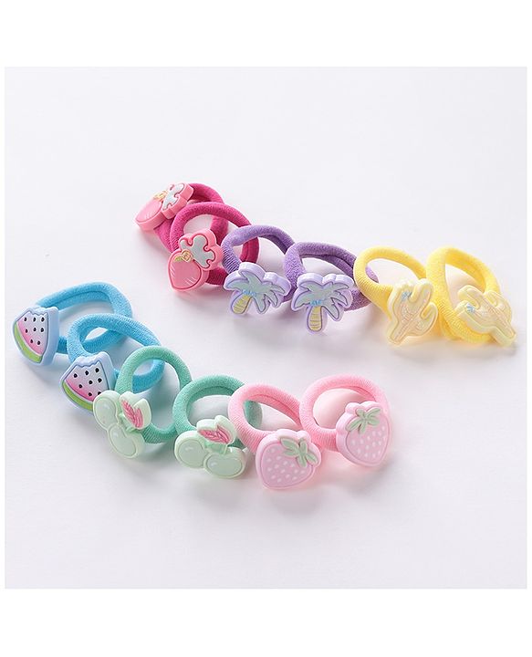 Babyhug Rubber Bands & Scrunchies Sets  Pack of 12 - Multicolour