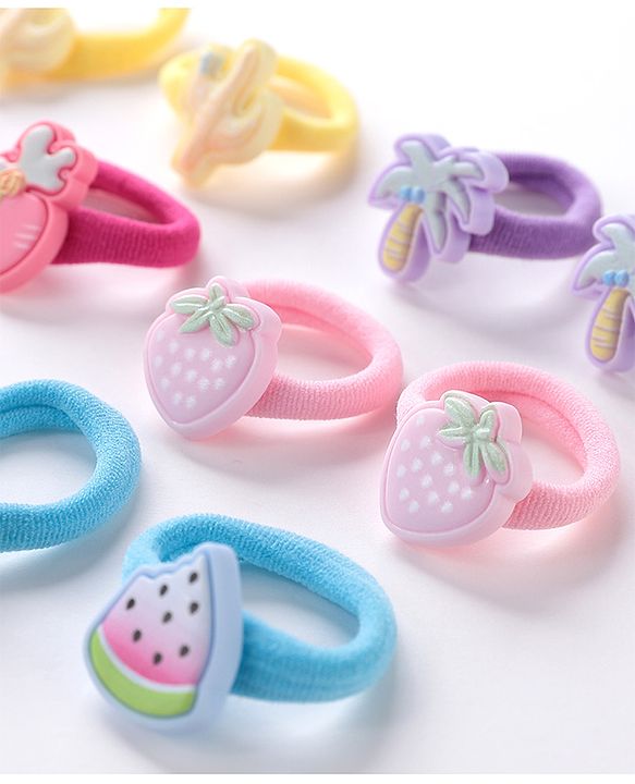 Babyhug Rubber Bands & Scrunchies Sets  Pack of 12 - Multicolour