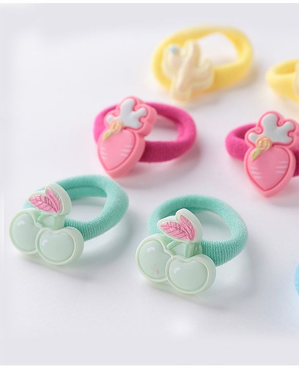Babyhug Rubber Bands & Scrunchies Sets  Pack of 12 - Multicolour