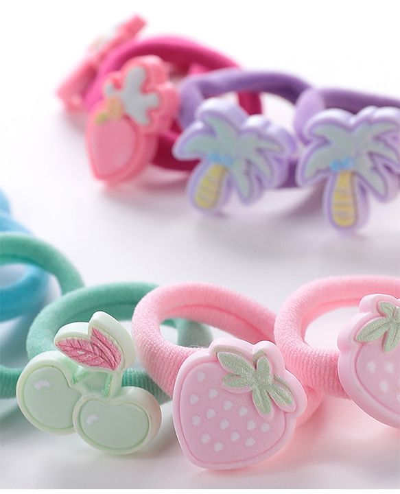Babyhug Rubber Bands & Scrunchies Sets  Pack of 12 - Multicolour