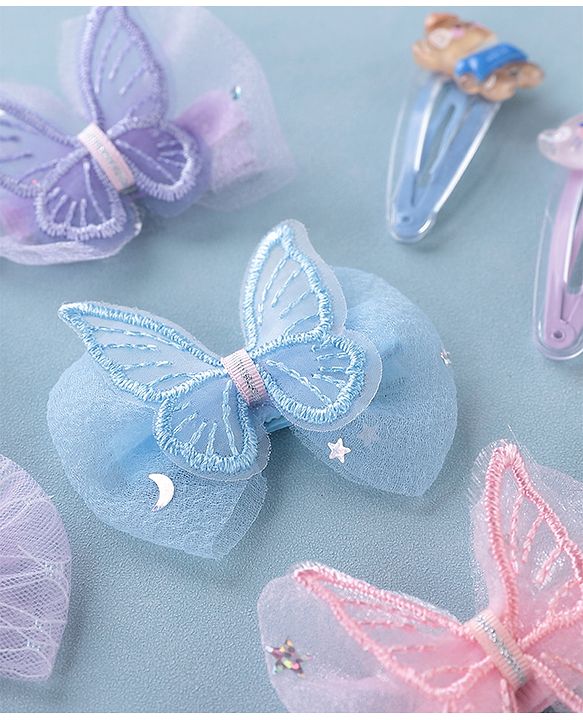 Babyhug Hair Pins And Clips  Pack of 9- Multicolor