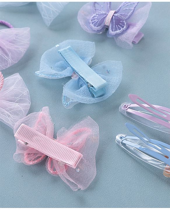 Babyhug Hair Pins And Clips  Pack of 9- Multicolor