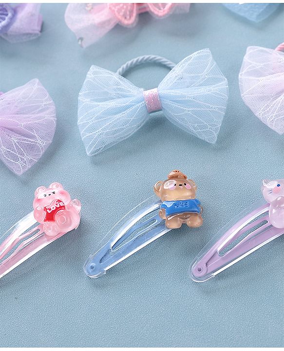 Babyhug Hair Pins And Clips  Pack of 9- Multicolor