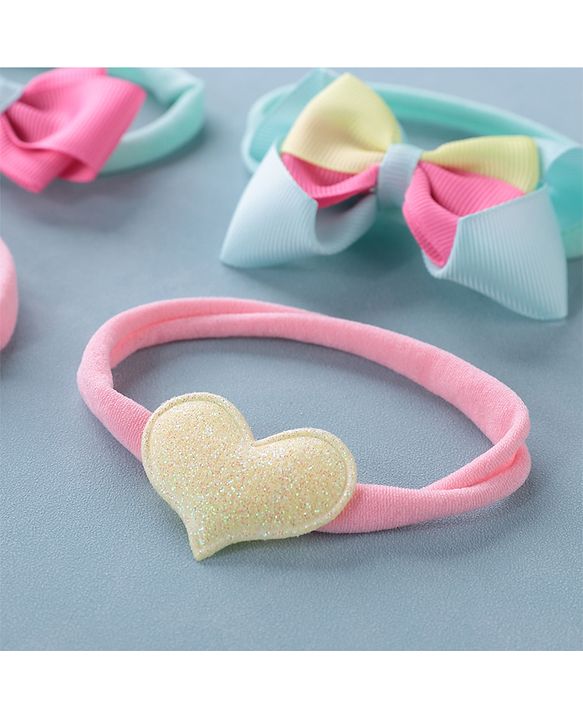 Babyhug Headbands with Bow Free Size Pack of 4 - Multicolor