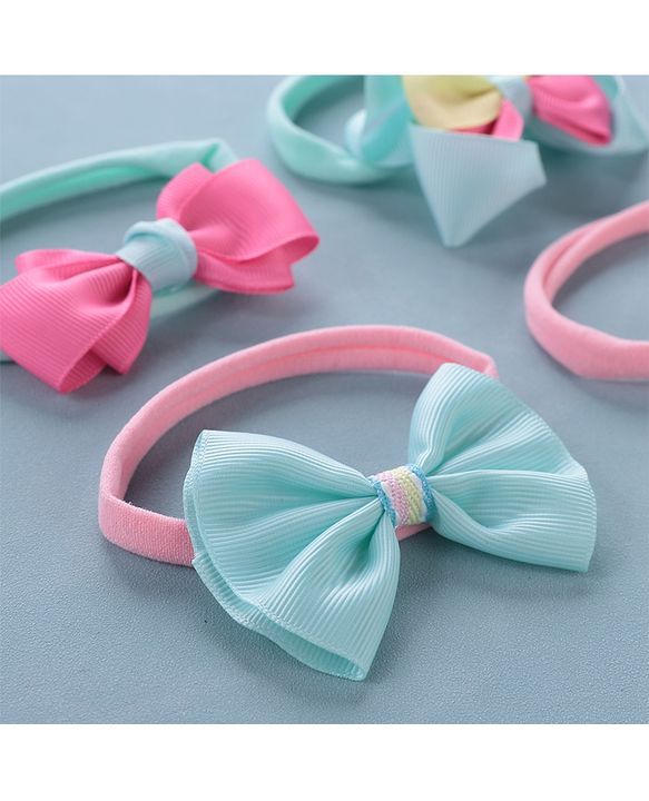 Babyhug Headbands with Bow Free Size Pack of 4 - Multicolor