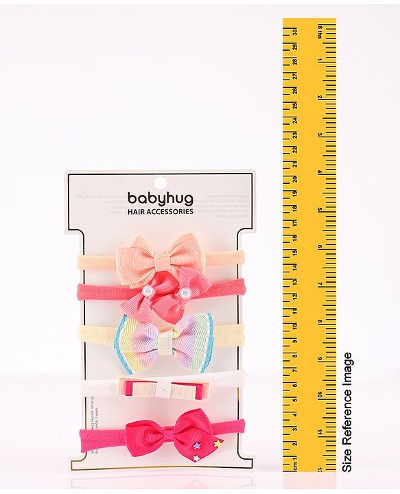Babyhug Headbands  Free Size Pack of 5 - Multicolor