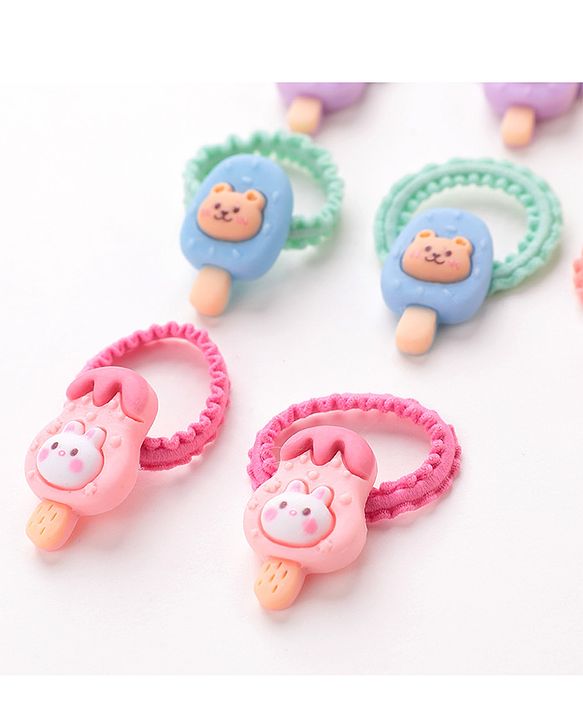 Babyhug Rubber Bands  with Appliques Pack of 10 - Multicolour