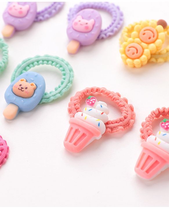 Babyhug Rubber Bands  with Appliques Pack of 10 - Multicolour