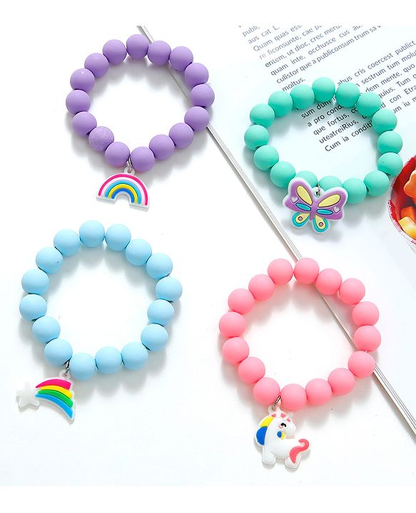 Babyhug Bracelets & Bangles  Free Size Pack of 4 - Multicolour