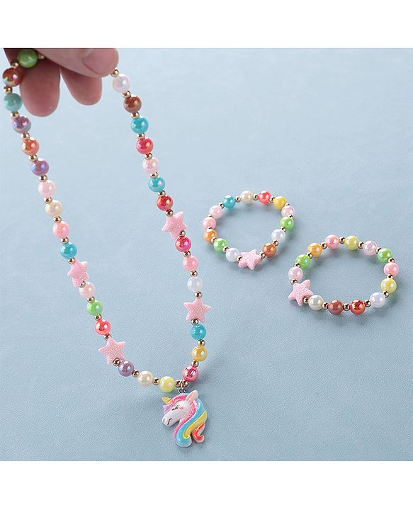 Babyhug Neck Piece & Bracelet Set Free Size - Multicolor