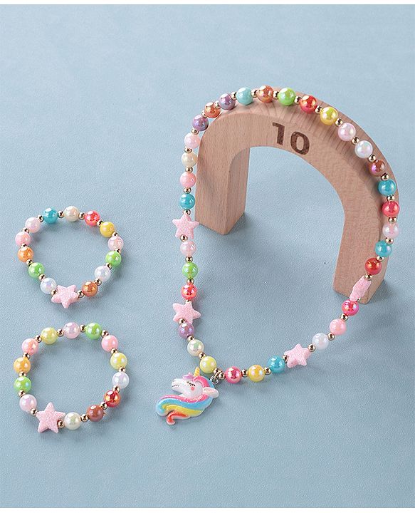 Babyhug Neck Piece & Bracelet Set Free Size - Multicolor