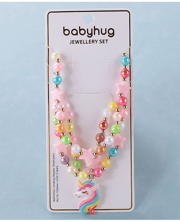 Babyhug Neck Piece & Bracelet Set Free Size - Multicolor