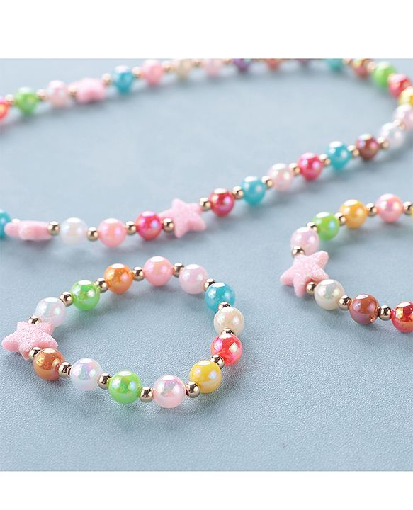 Babyhug Neck Piece & Bracelet Set Free Size - Multicolor