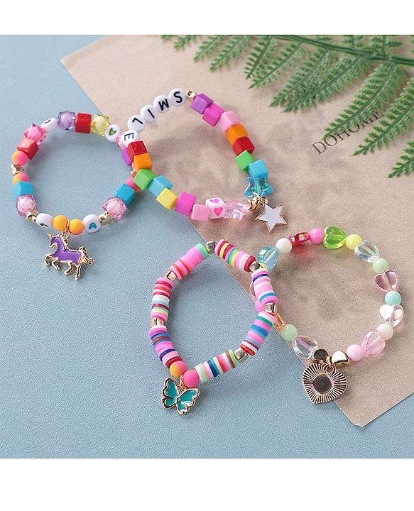 Babyhug Bracelets & Bangles Free Size Pack of 4 - Multicolor