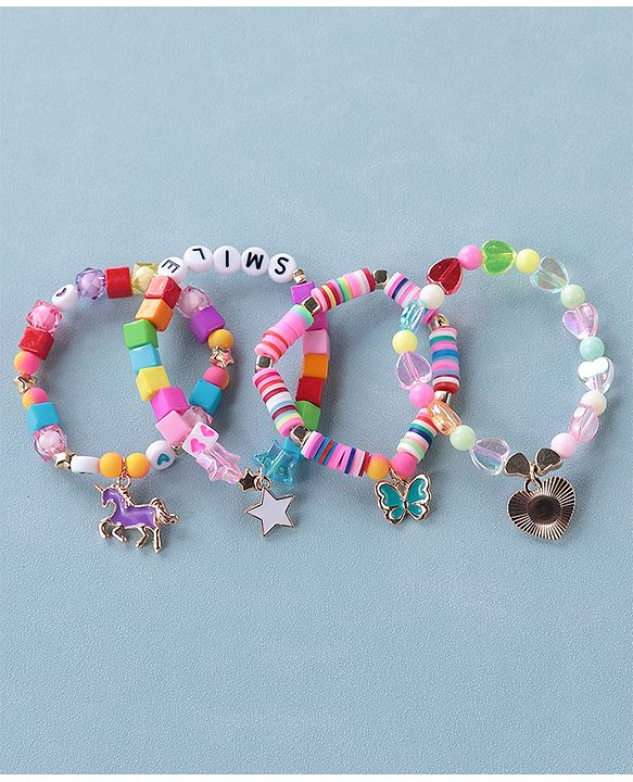 Babyhug Bracelets & Bangles Free Size Pack of 4 - Multicolor