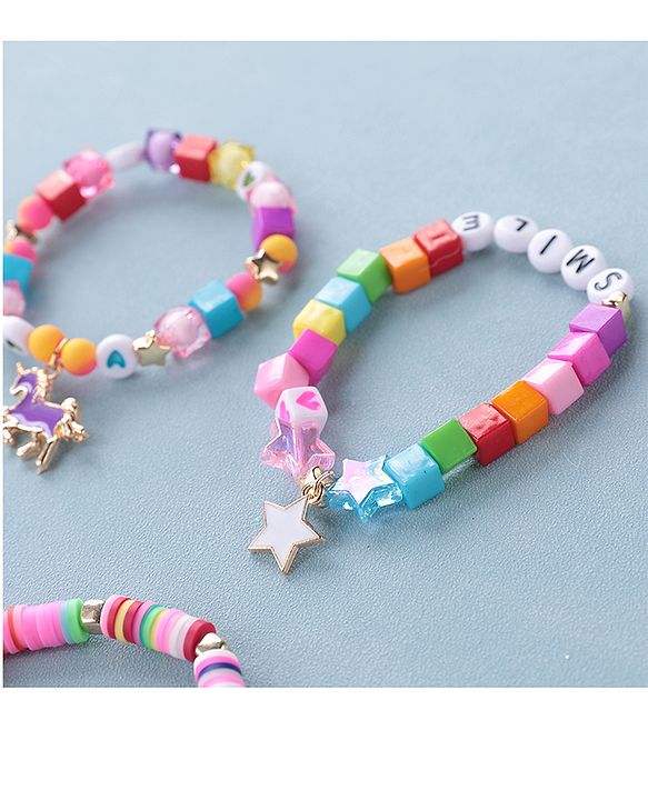 Babyhug Bracelets & Bangles Free Size Pack of 4 - Multicolor
