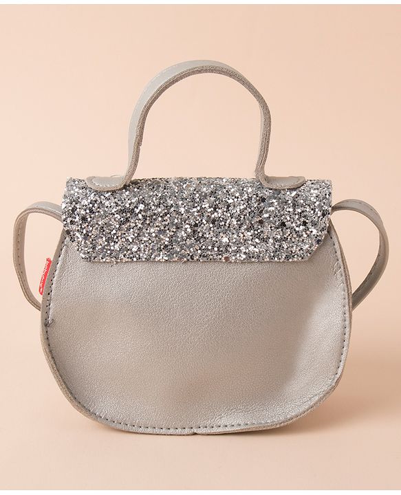 Babyhug Sling Bag with a Bow - Silver