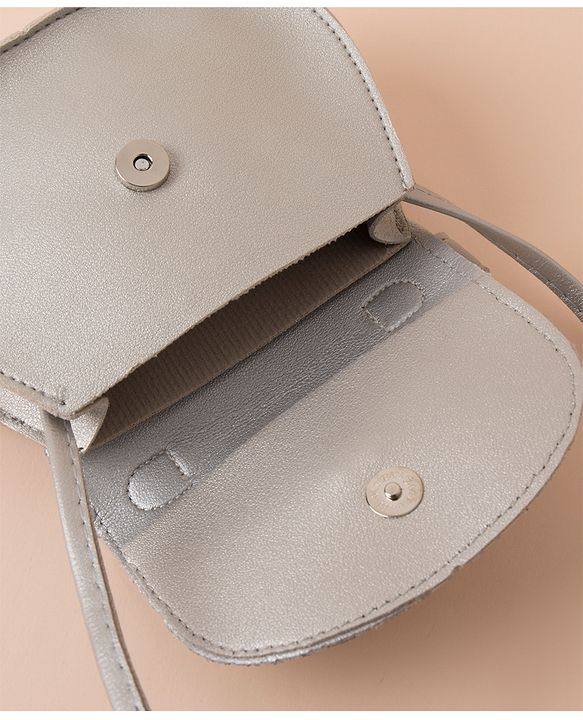 Babyhug Sling Bag with a Bow - Silver