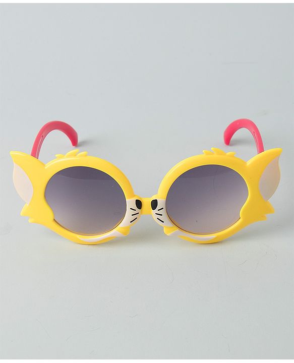 Babyhug Sunglasses Dog Theme Free Size- Yellow