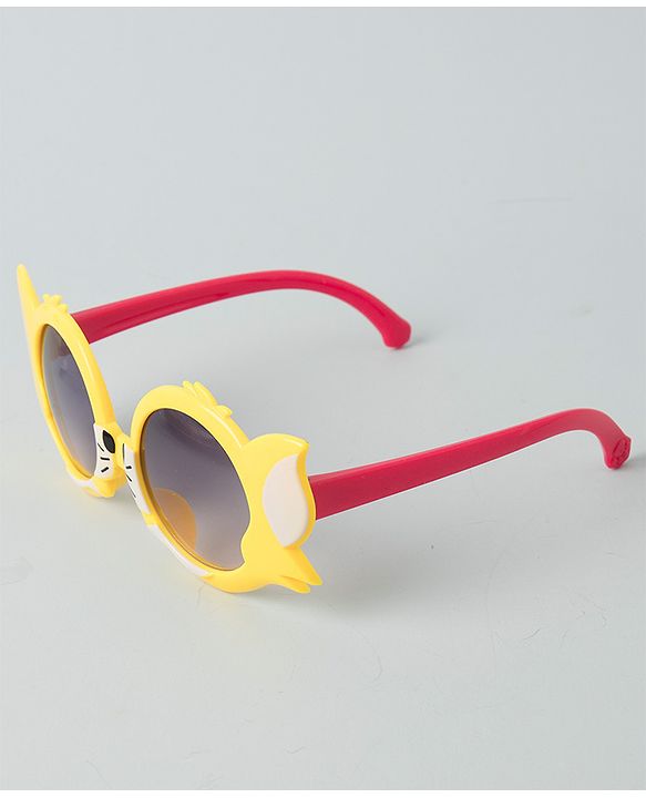 Babyhug Sunglasses Dog Theme Free Size- Yellow