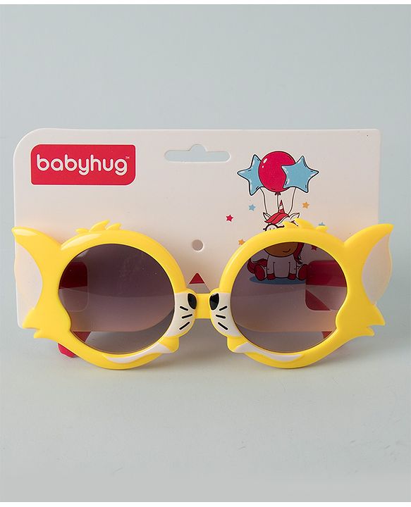 Babyhug Sunglasses Dog Theme Free Size- Yellow