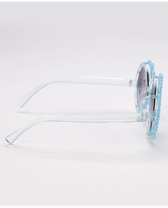 Babyhug Sunglasses  with Flower Design Free Size- Blue
