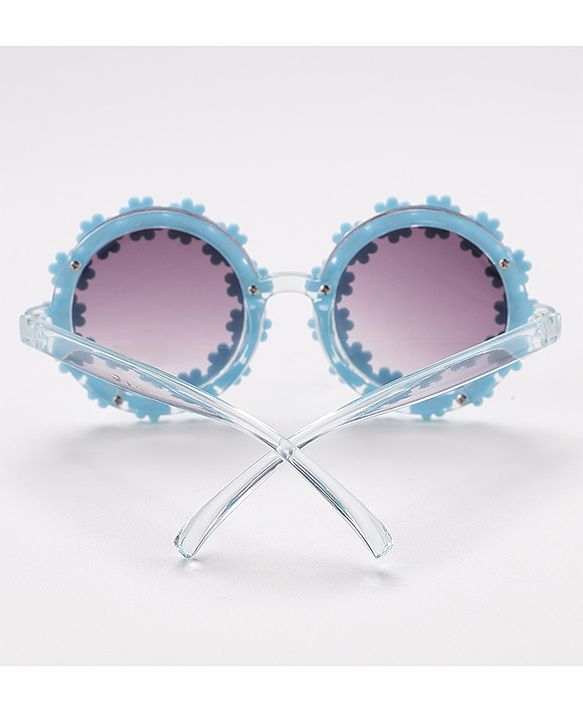 Babyhug Sunglasses  with Flower Design Free Size- Blue